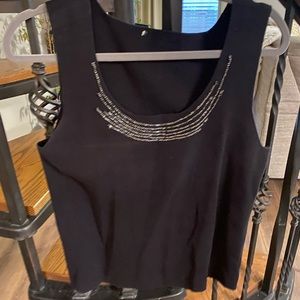 Coldwater Creek Black Sweater Shell size L 14/16